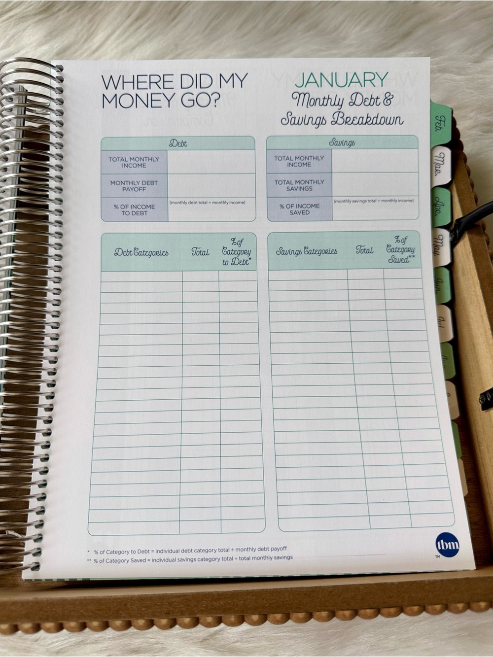 The Budget Mom Budget By Paycheck Workbook Spiral Planner With Stickers - Picture 6 of 13